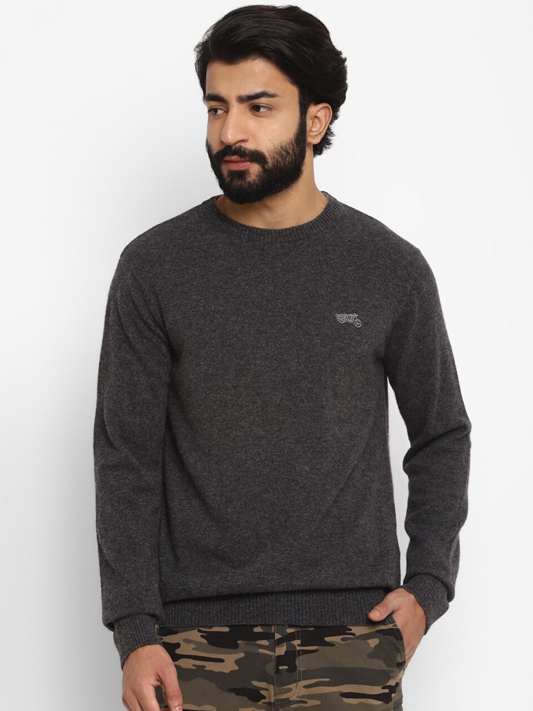

Royal Enfield Men Black Pullover