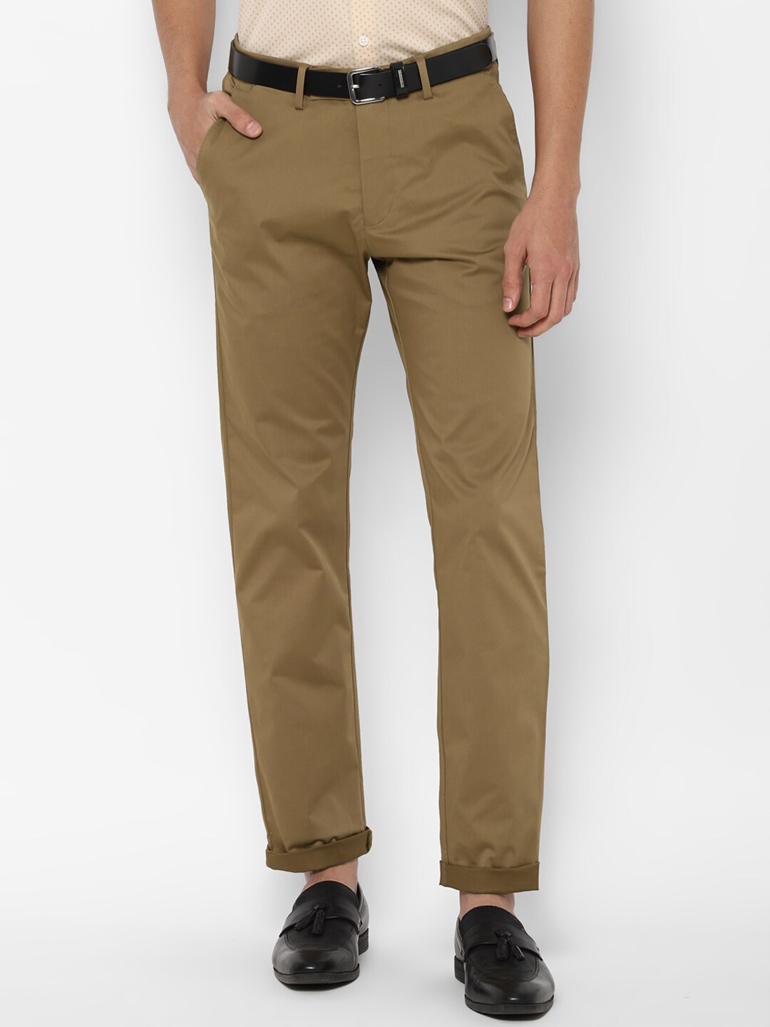 

Allen Solly Men Khaki Trousers