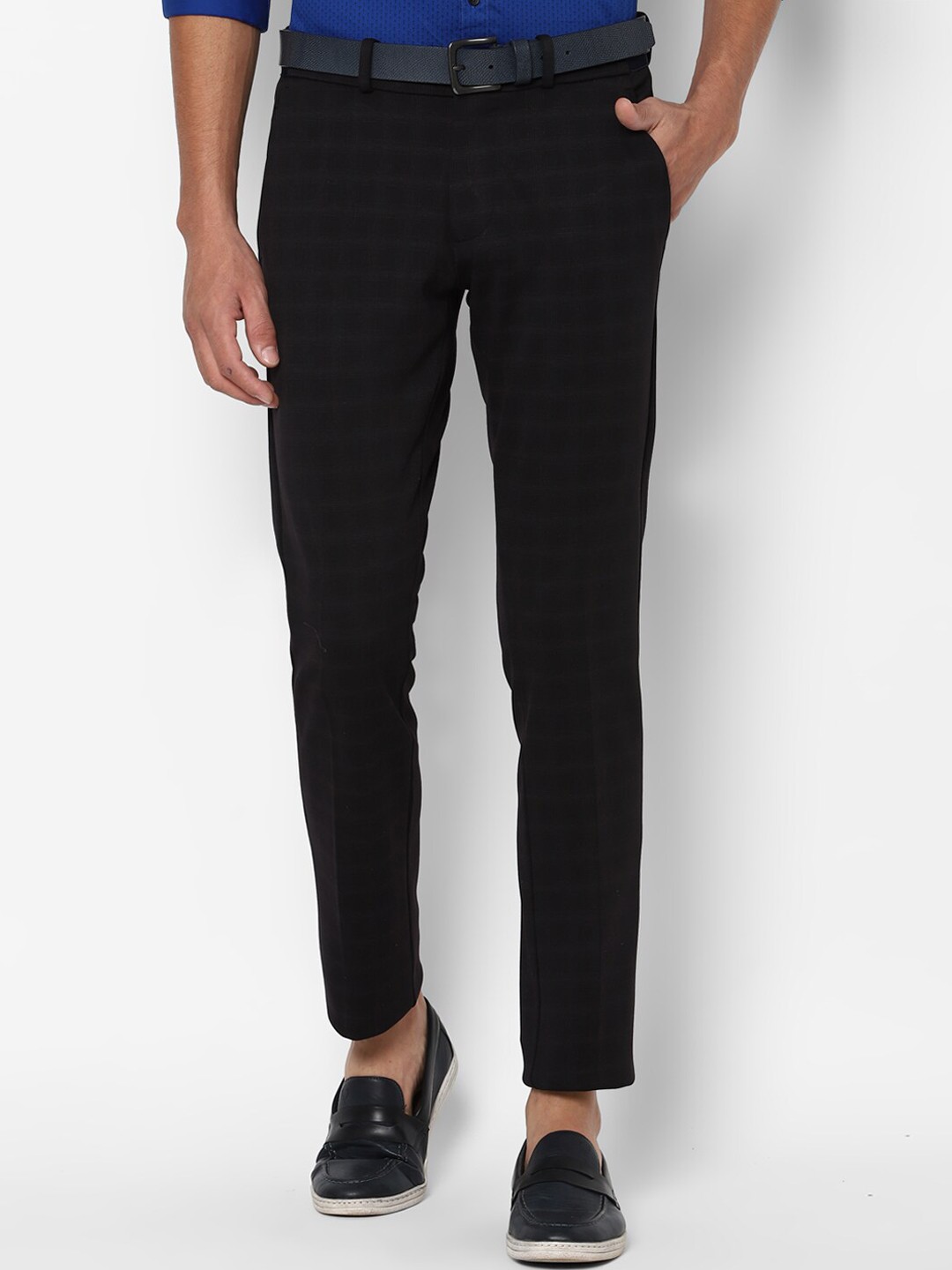 

Allen Solly Men Black Slim Fit Trousers