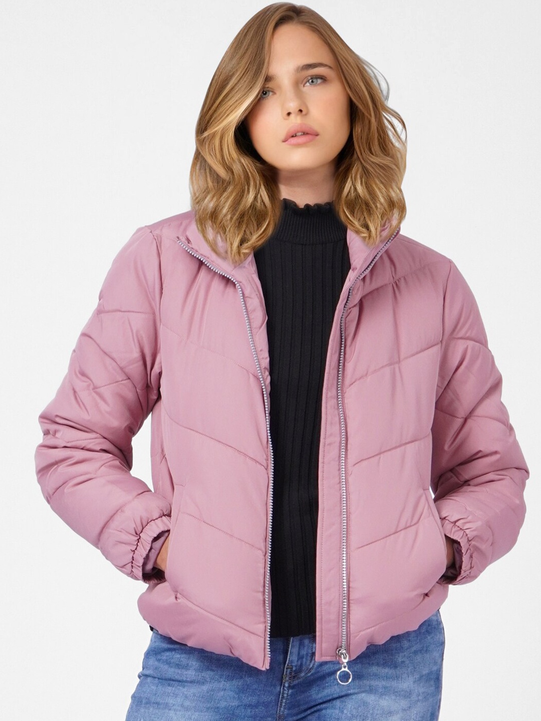 

ONLY Women Pink Padded Jacket