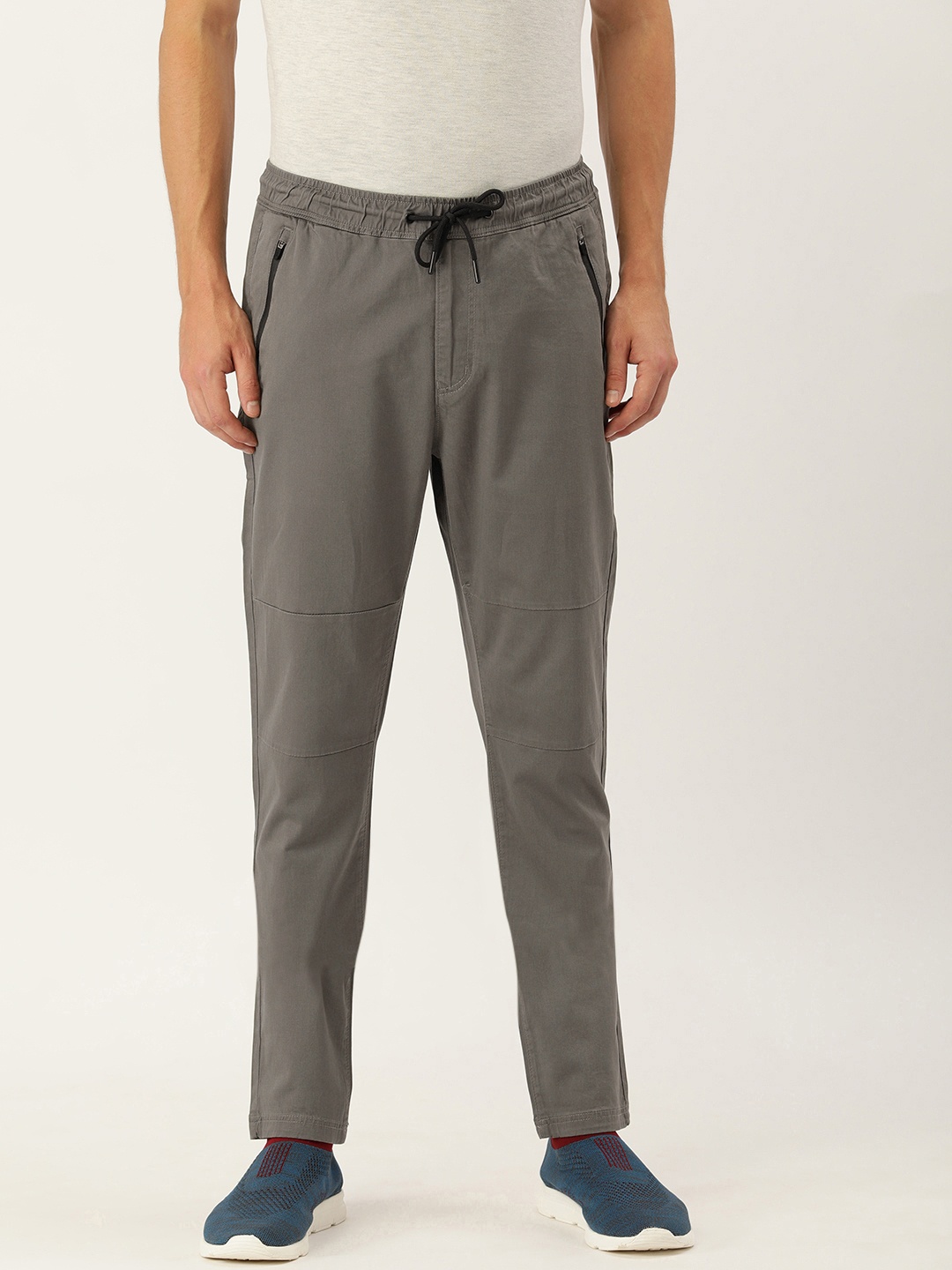 

Proline Active Men Grey Slim Fit Easy Wash Chinos Trousers