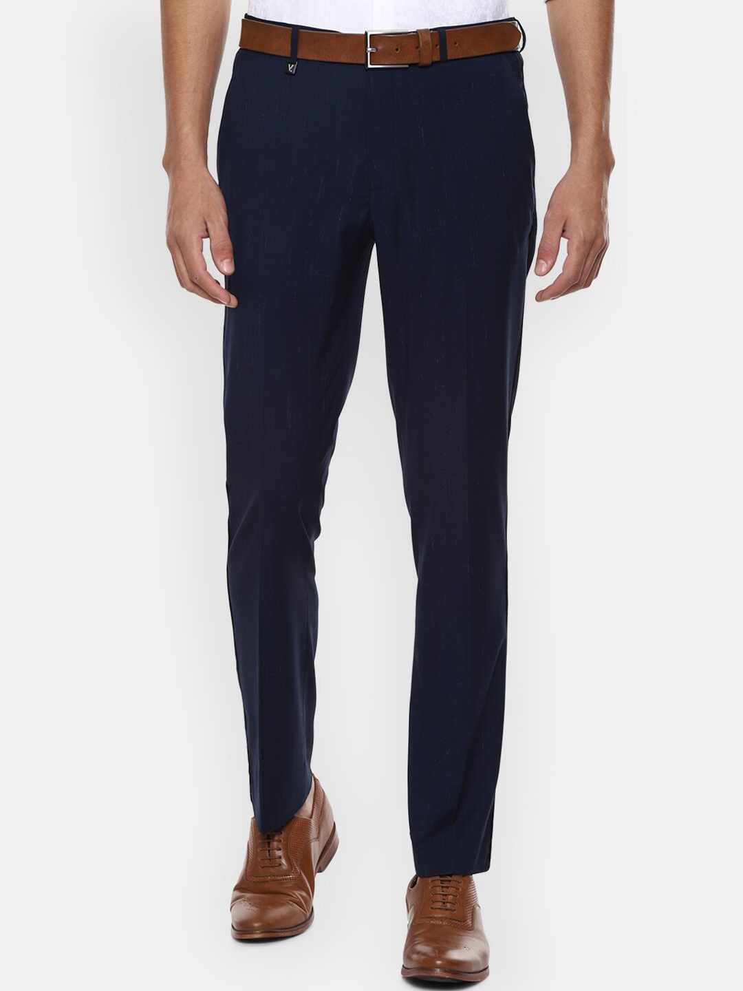 

V Dot Men Navy Blue Skinny Fit Trousers