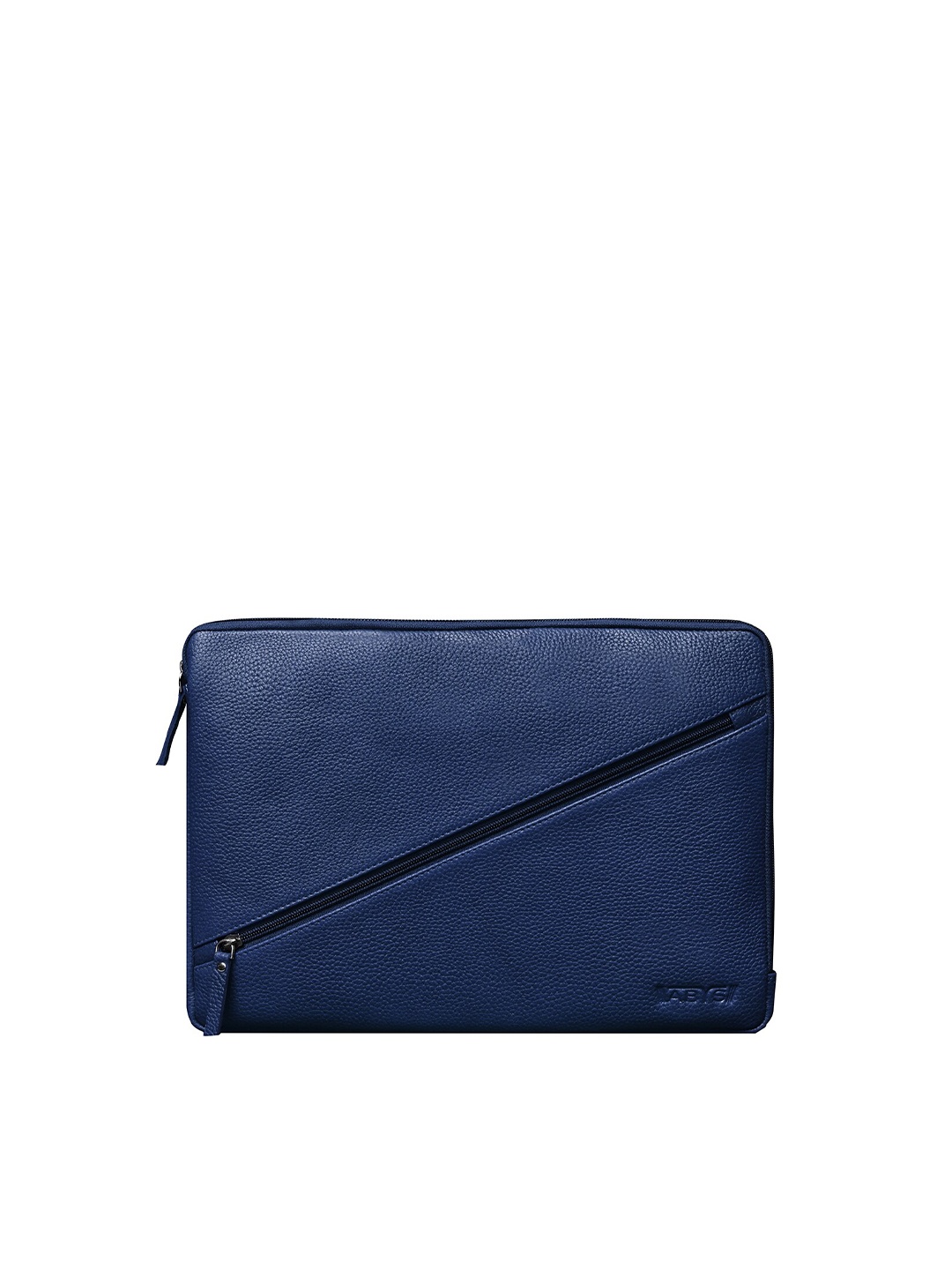 

ABYS Unisex Blue Textured Genuine Leather Laptop Sleeve