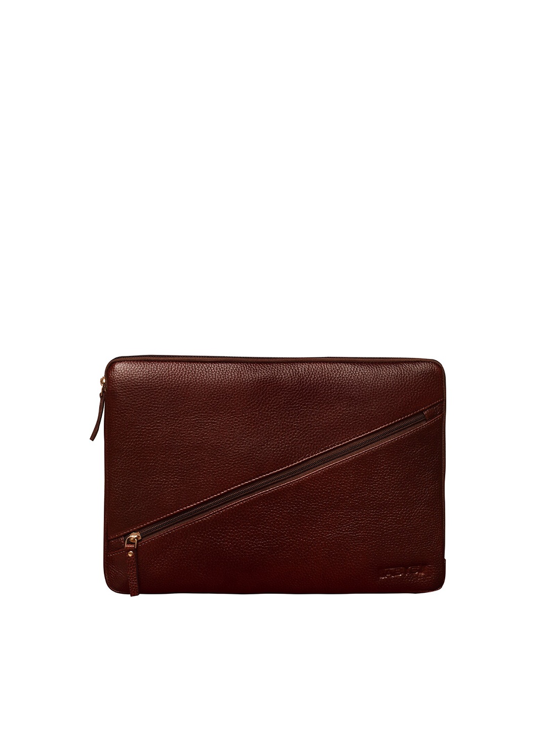 

ABYS Unisex Brown Textured Leather 14 Inch Laptop Sleeve