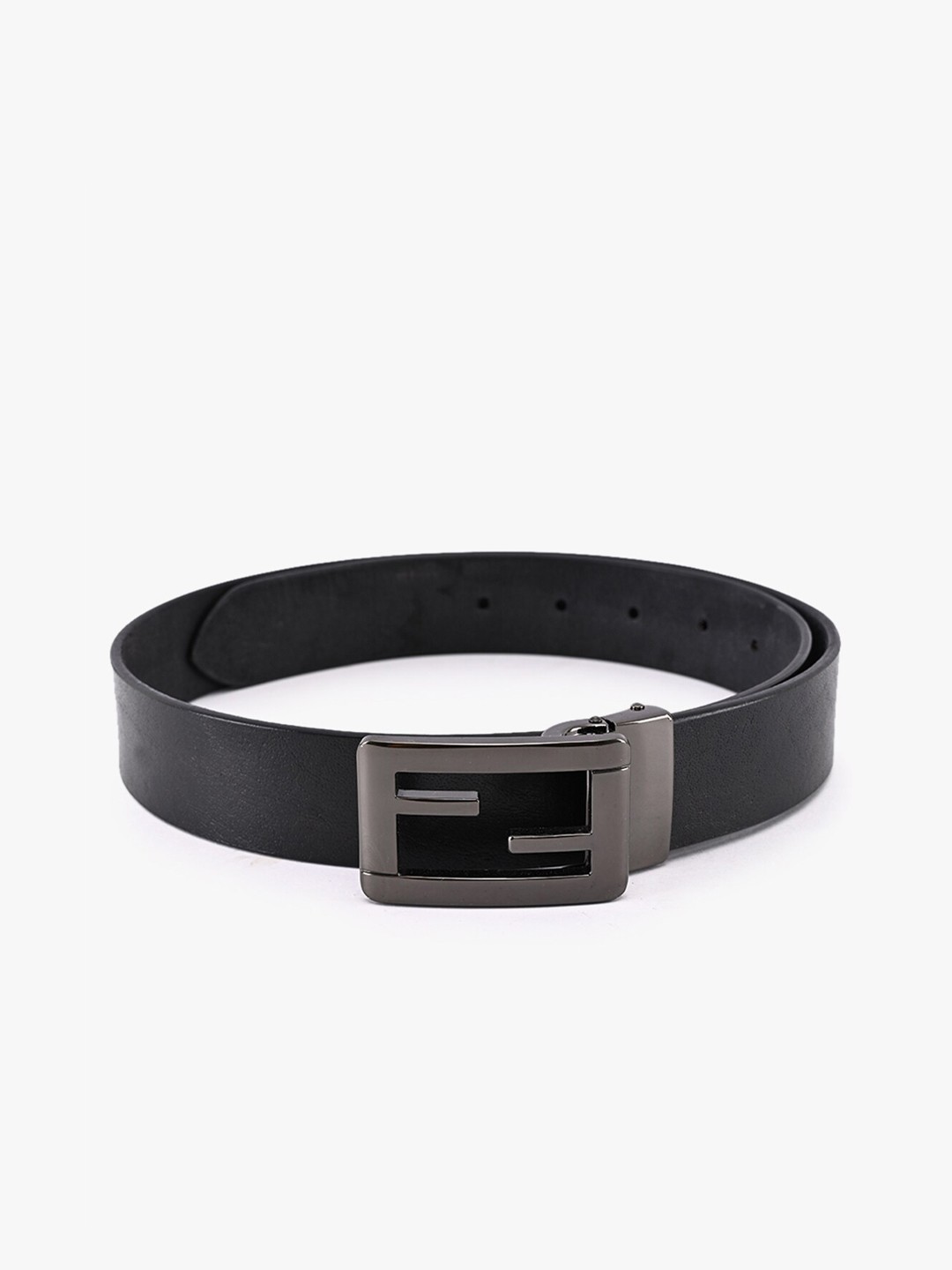 

BuckleUp Men Black Leather Formal Belt