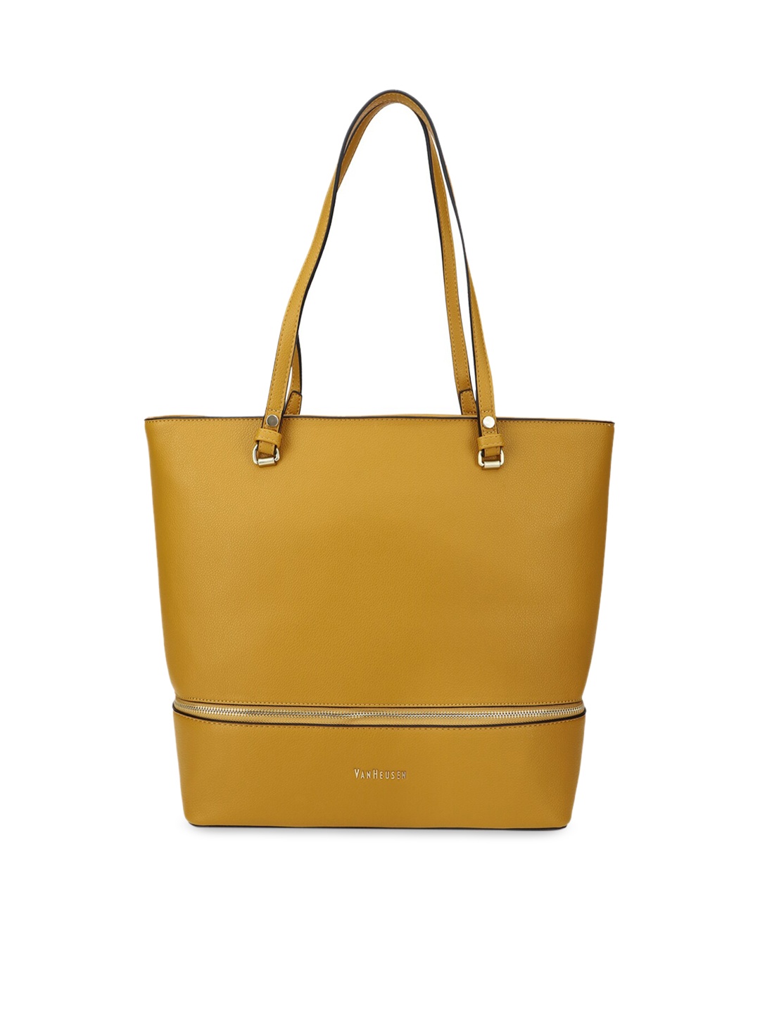 

Van Heusen Woman Yellow PU Structured Shoulder Bag with Tasselled