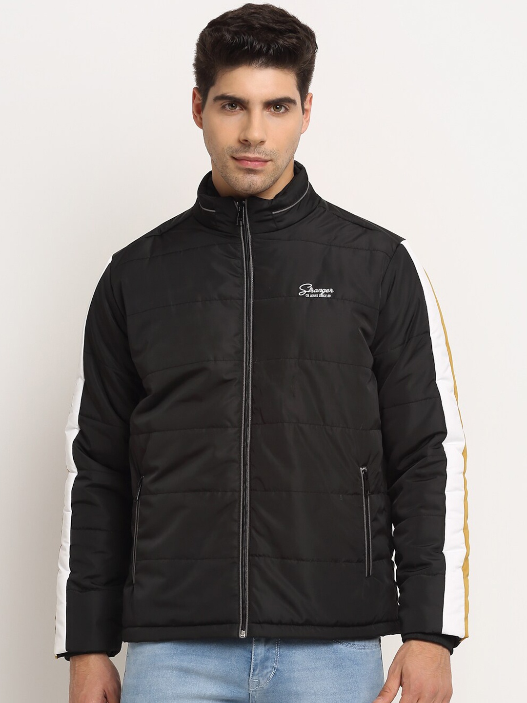 

Cantabil Men Black Padded Jacket