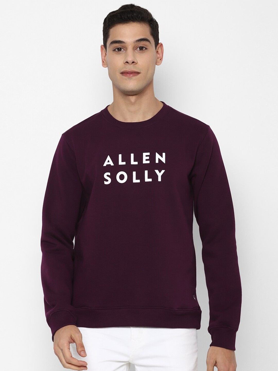 

Allen Solly Men Purple Printed Sweatshirt