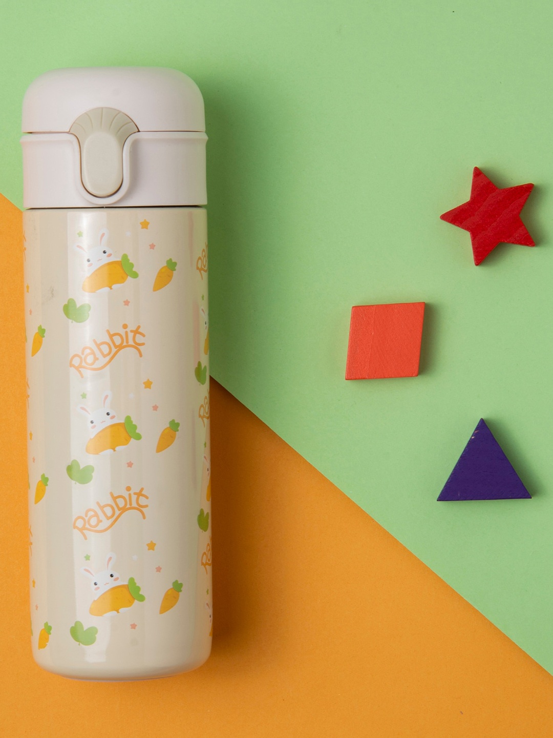 

Baby Moo Kids Off-White Printed Stainless Steel Flask 400 ml