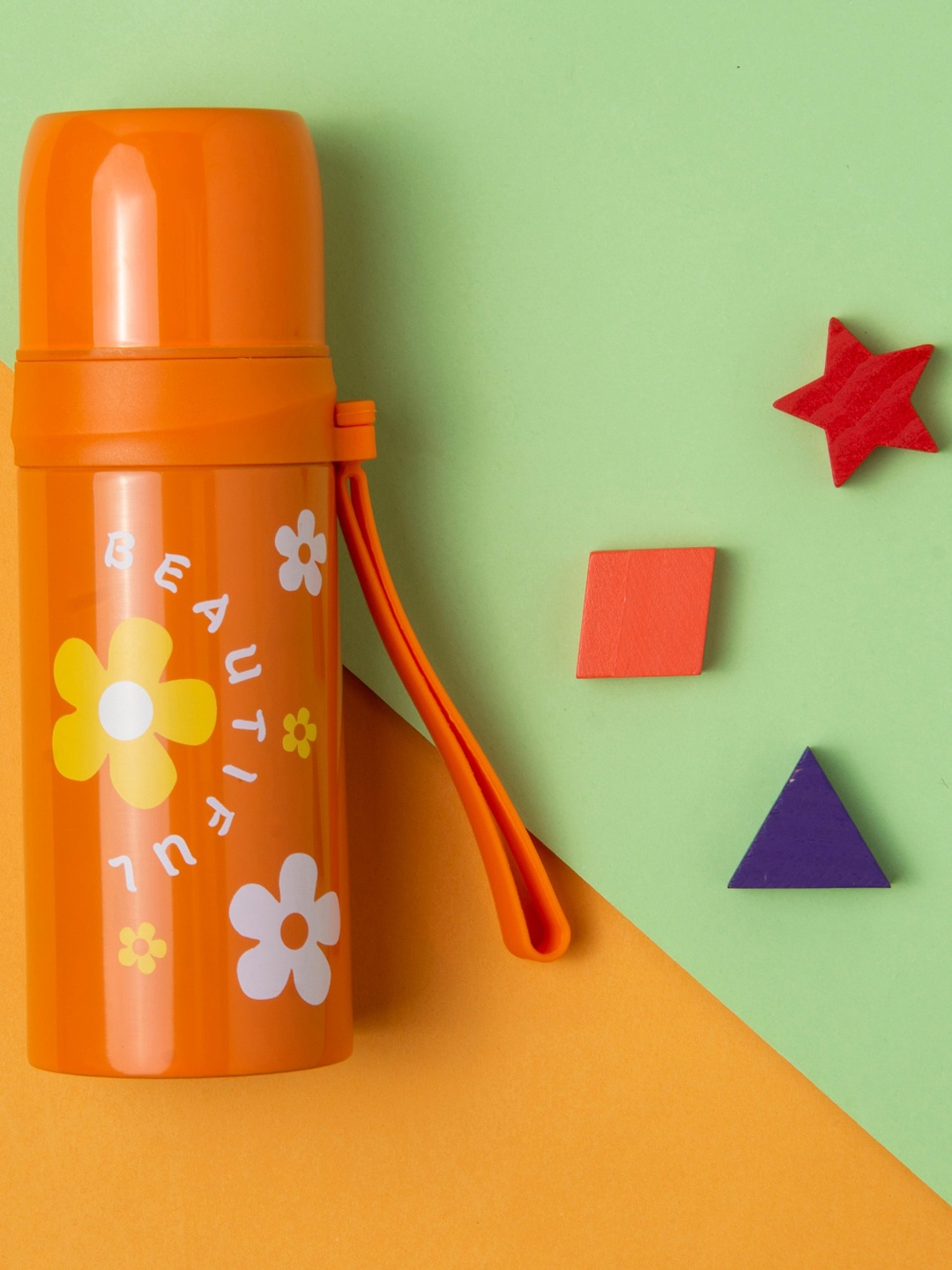 

Baby Moo Kids Orange & White Printed Stainless Steel Flask 350Ml