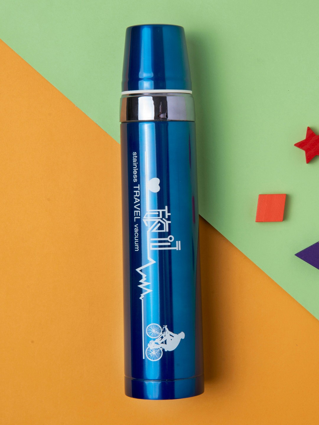 

Baby Moo Kids Blue & Silver-Toned Printed Stainless Steel Flask 750 ML