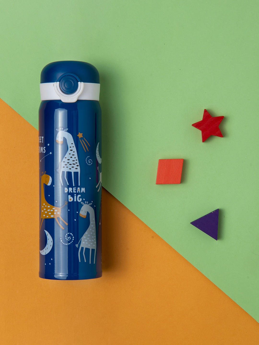 

Baby Moo Kids Blue & White Dream Big Printed Stainless Steel Flask 500 ml