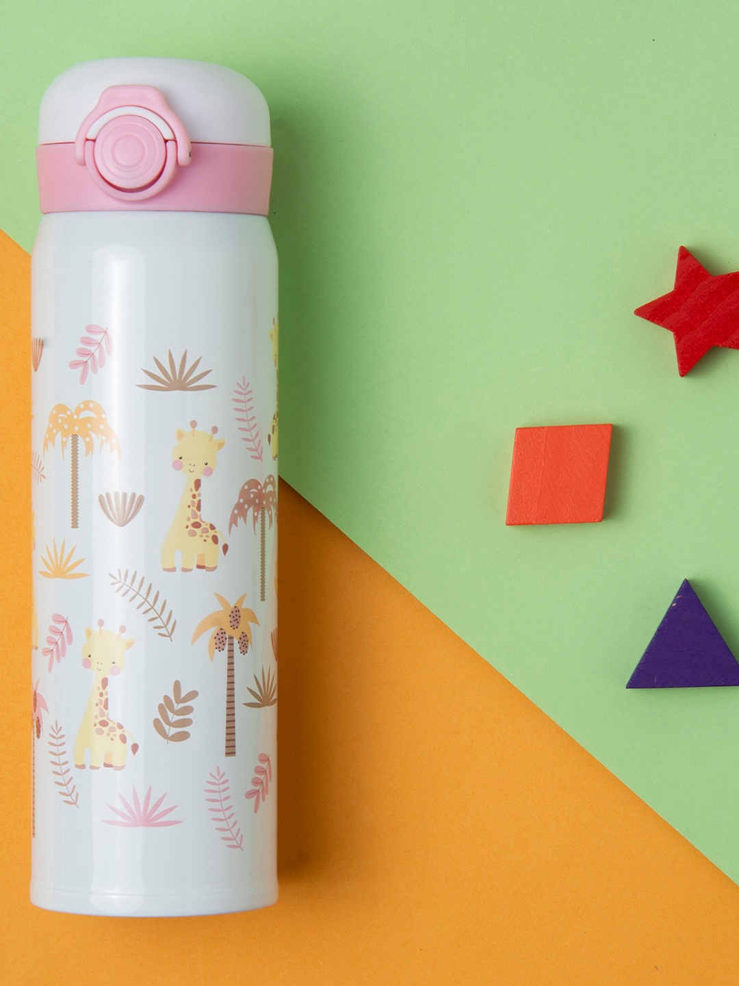 

Baby Moo Kids Pink Printed Stainless Steel Flask 600 Ml