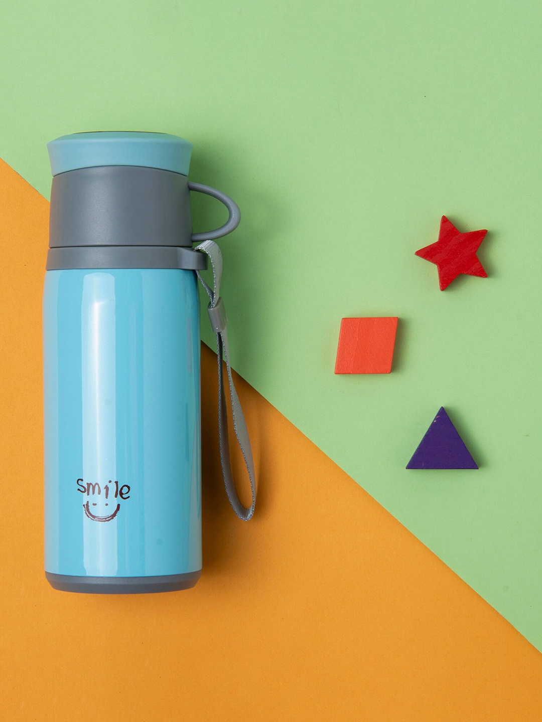 

Baby Moo Kids Blue Solid Stainless Steel Flask 600 Ml
