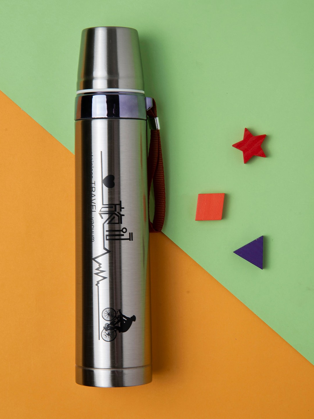 

Baby Moo Kids Silver-Toned & Purple Printed Stainless Steel Flask 1000 ML