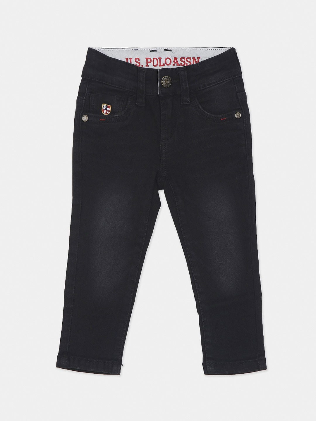 

U S Polo Assn Boys Black Slim Fit Light Fade Jeans