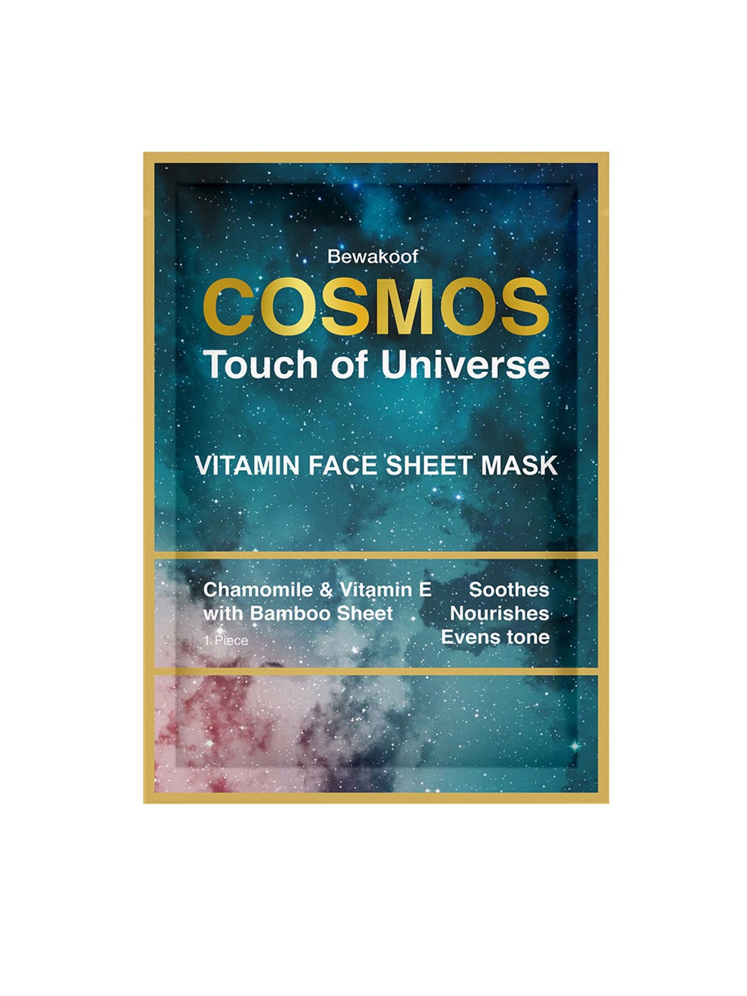 

BEWAKOOF COSMOS Magic Vitamin Face Sheet With Chamomile Vitamin E & Bamboo, Green
