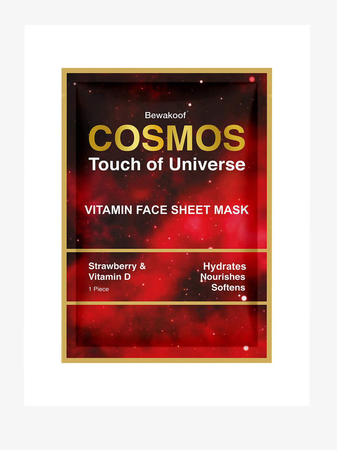 

BEWAKOOF COSMOS Face Sheet With Strawberry & Vitamin D, White