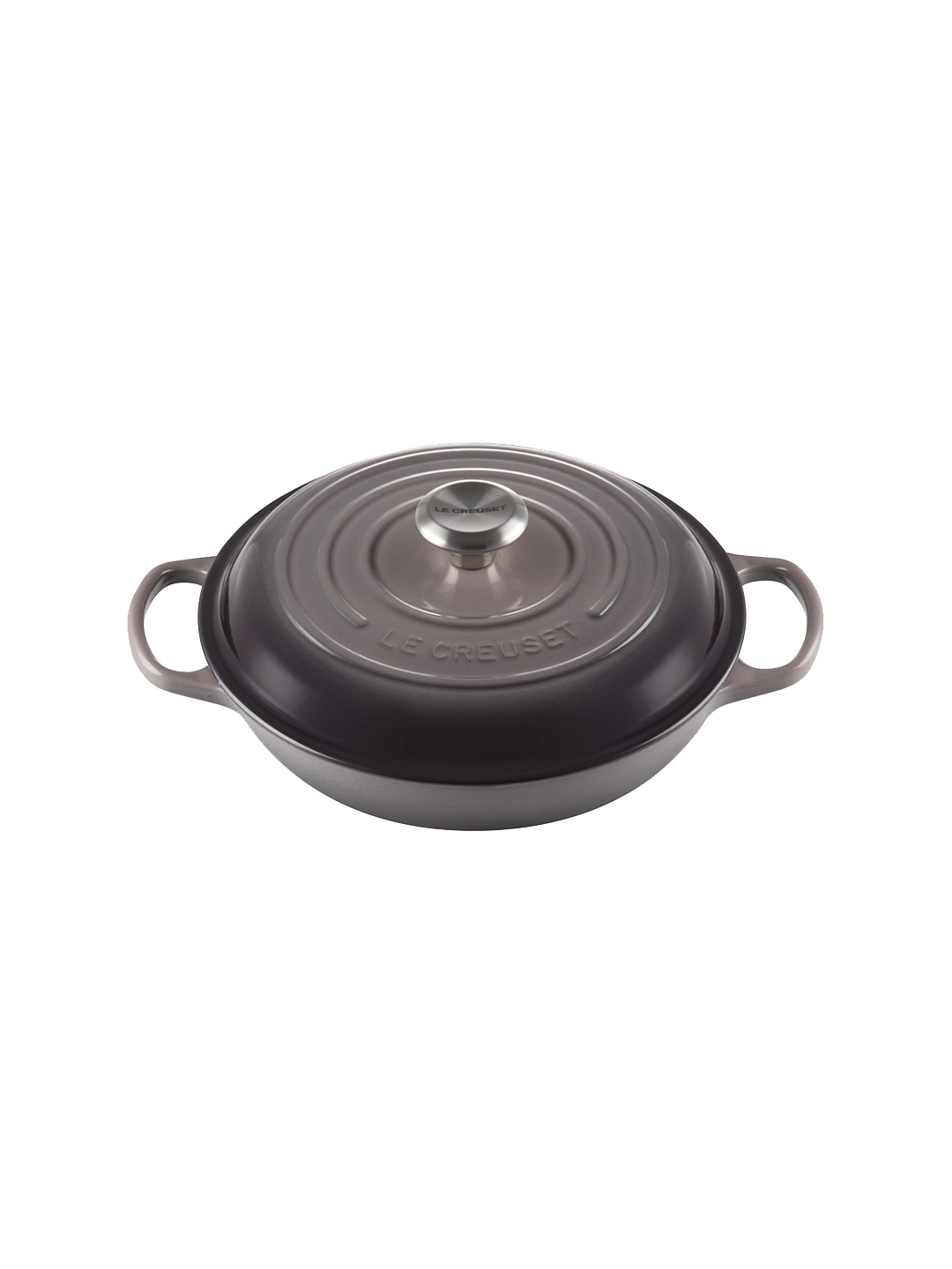 

LE CREUSET Black Solid Round Cast Iron Casserole