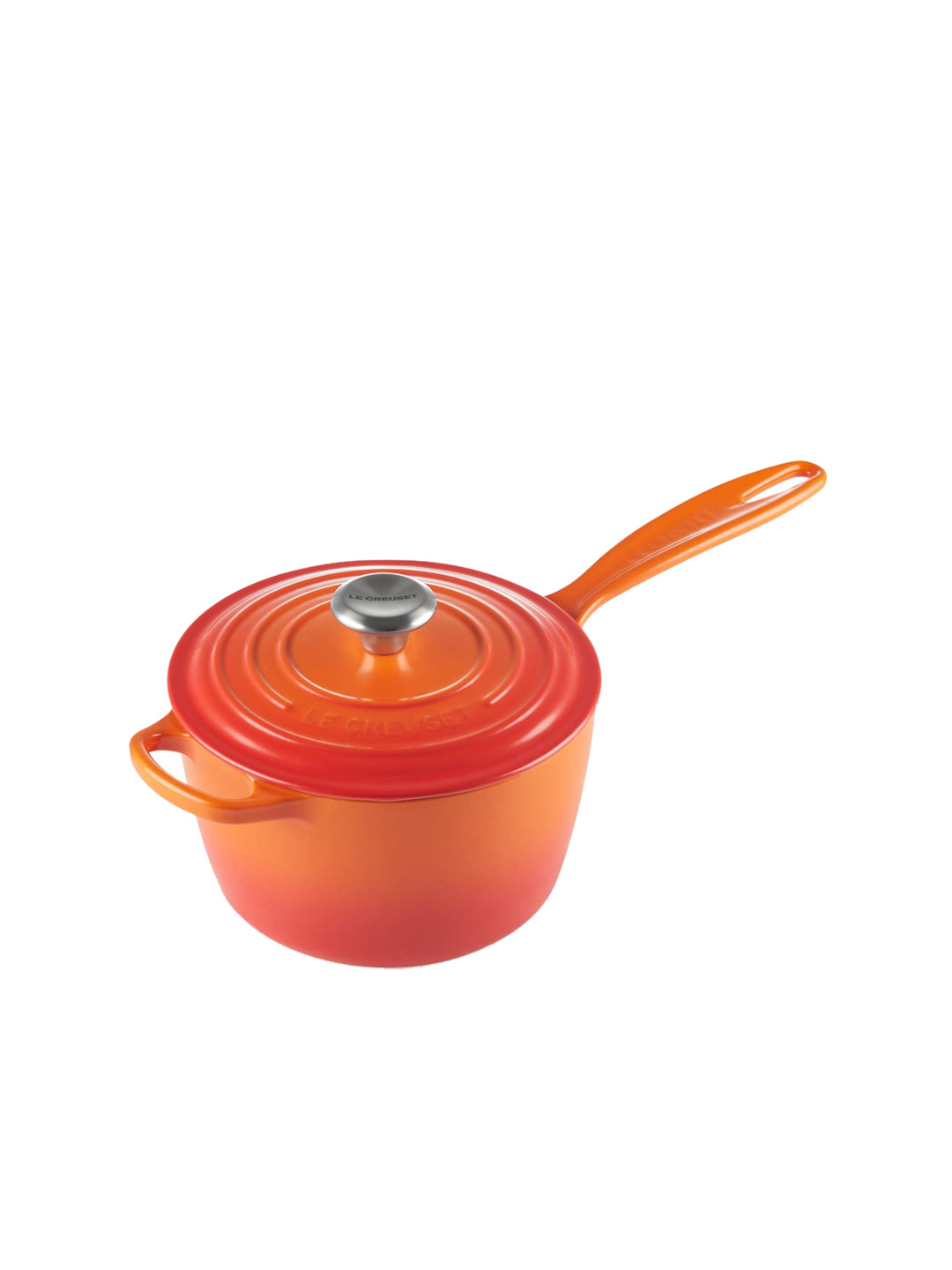 

LE CREUSET Orange & Red Solid Dishwasher Safe Sauce Pan
