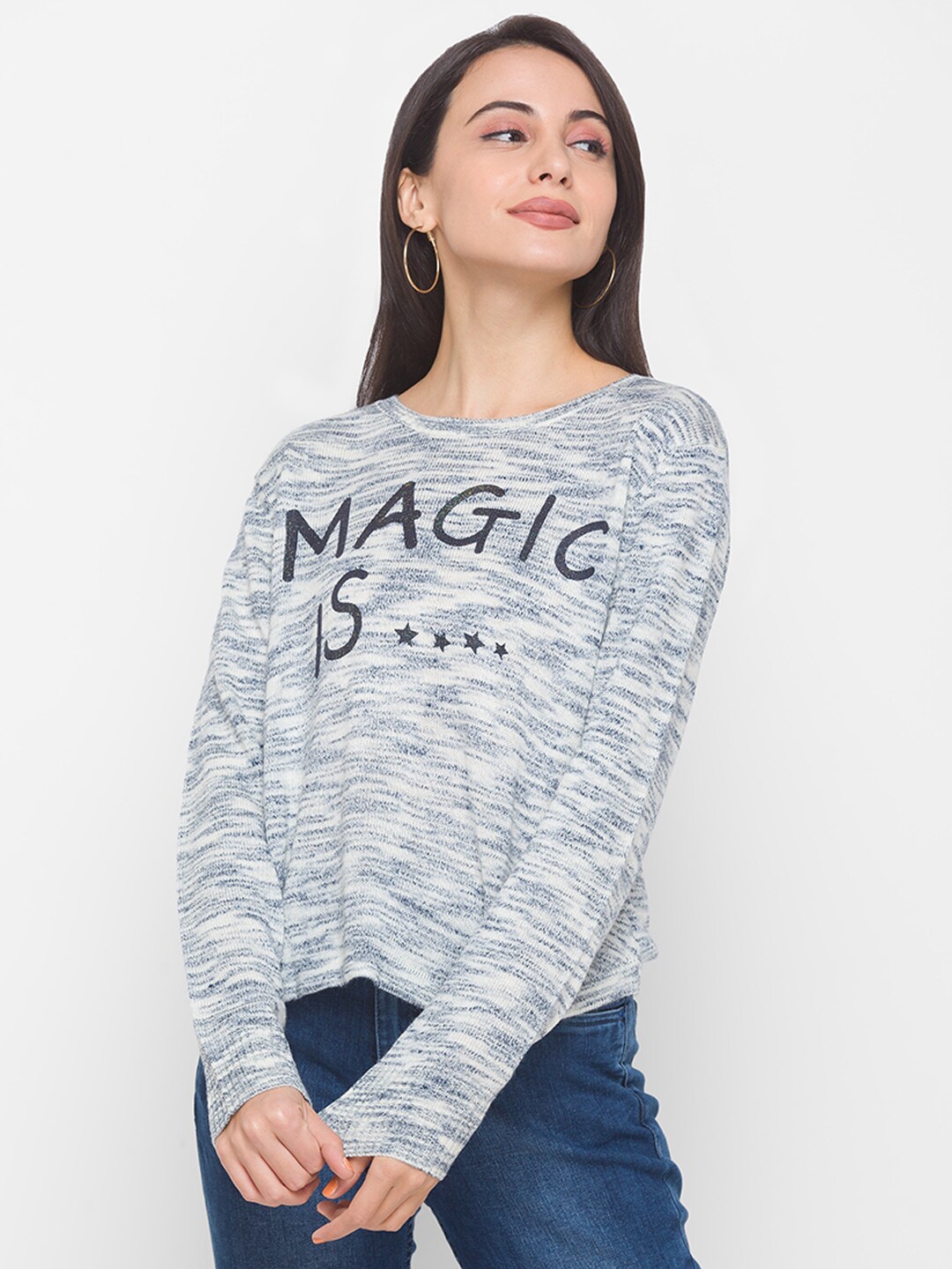 

Globus Woman Grey & Blue Pullover