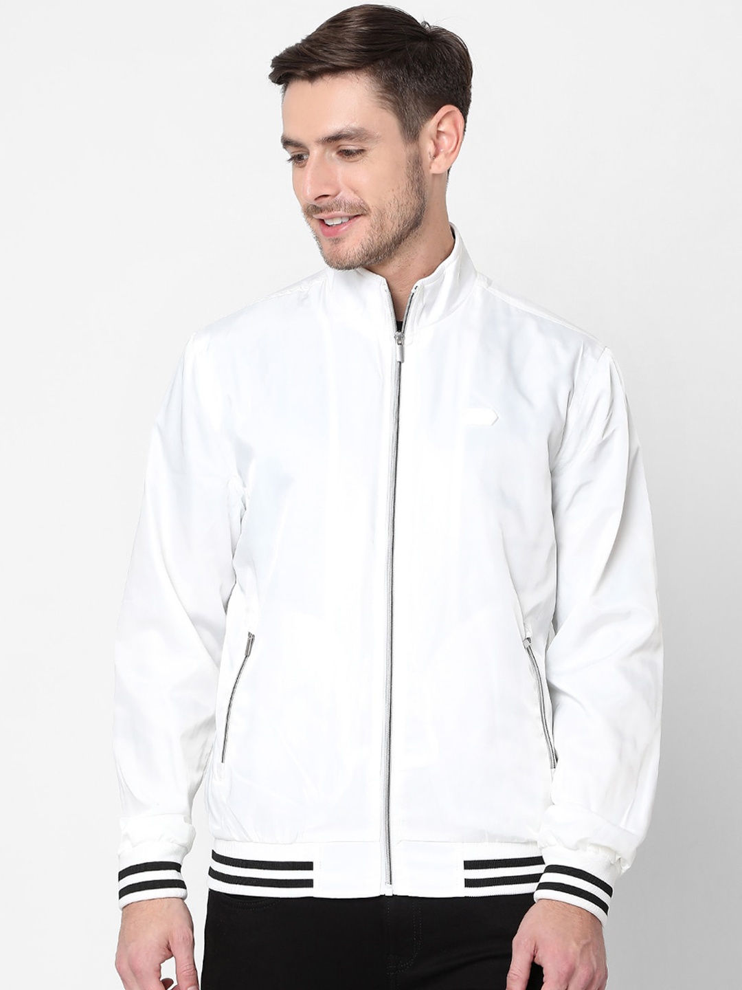 

Mufti Men White Bomber Jacket