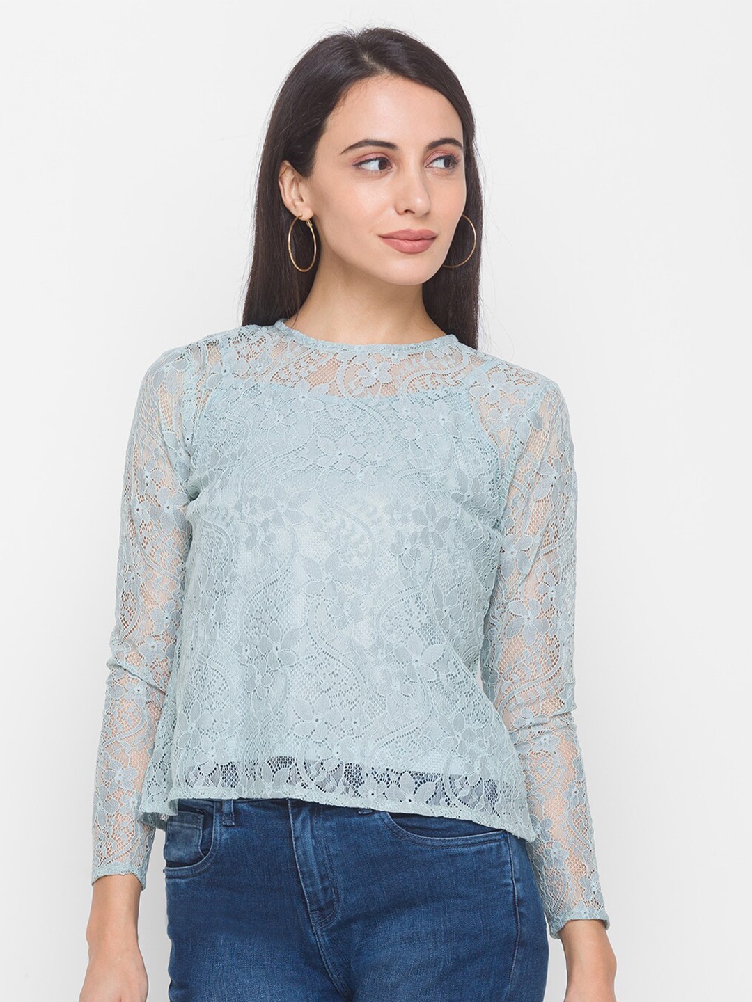 

Globus Grey Lace Top