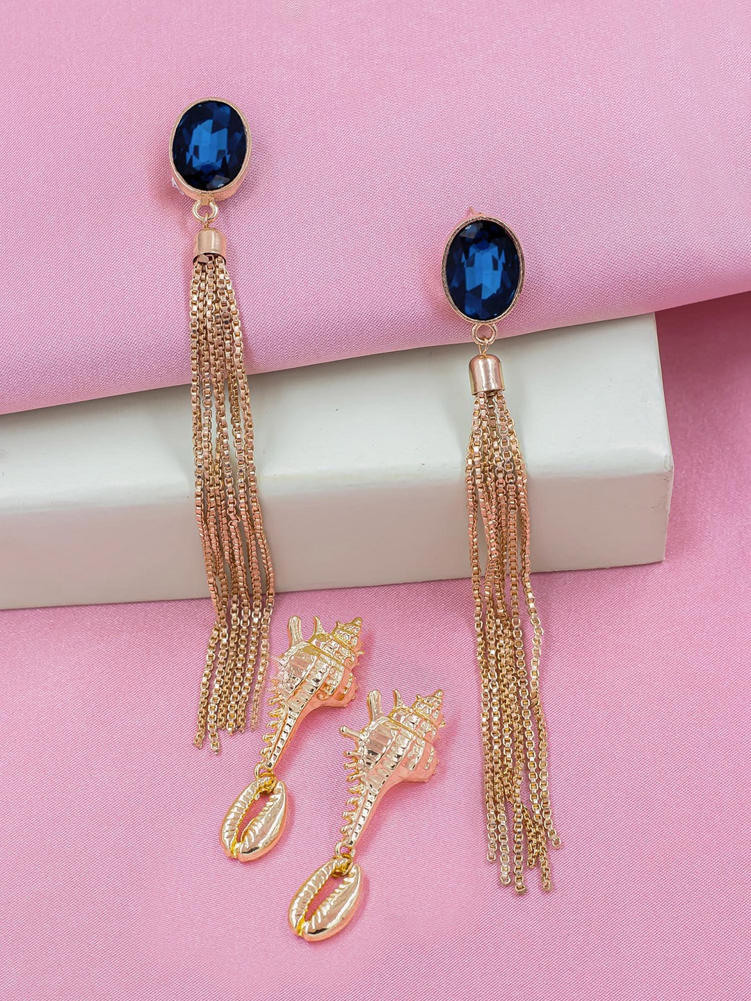 

Bellofox Blue Contemporary Drop Earrings