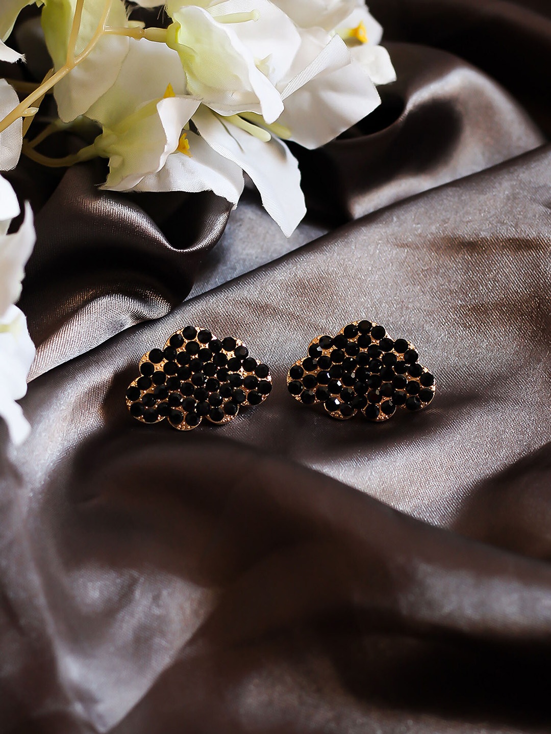 

Bellofox Black Contemporary Hoop Earrings