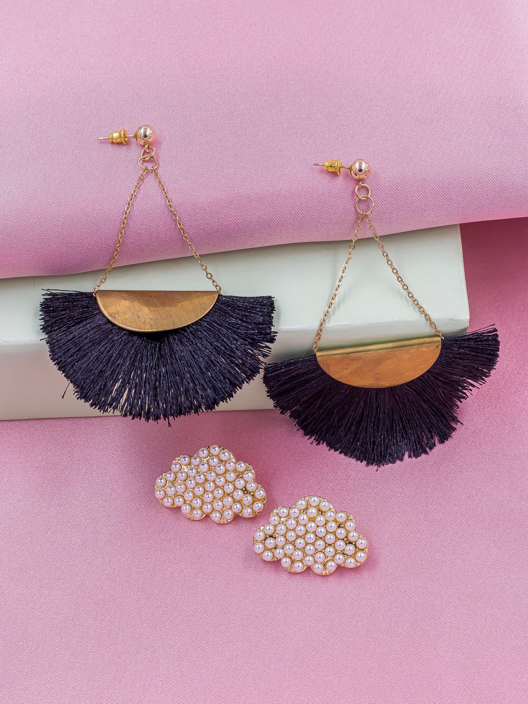 

Bellofox White Contemporary Drop Earrings
