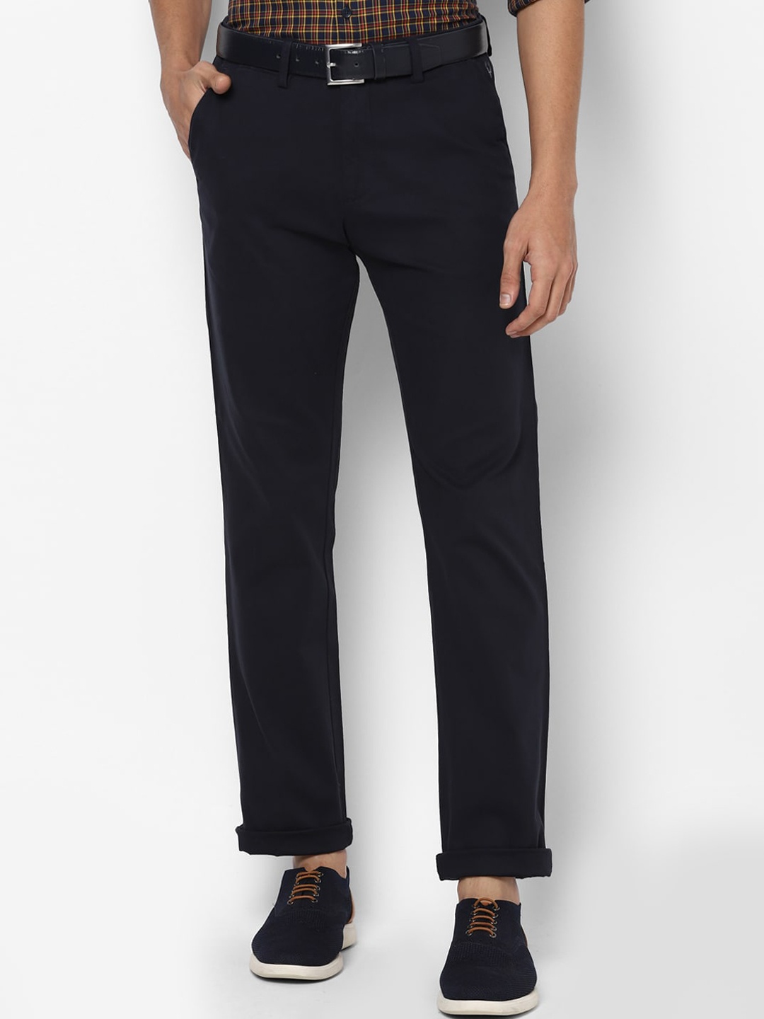 

Allen Solly Men Navy Blue Trousers