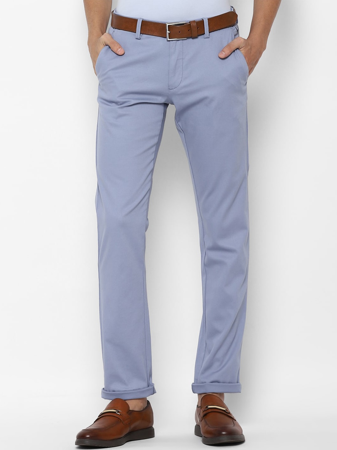 

Allen Solly Men Blue Slim Fit Cotton Blend Trousers