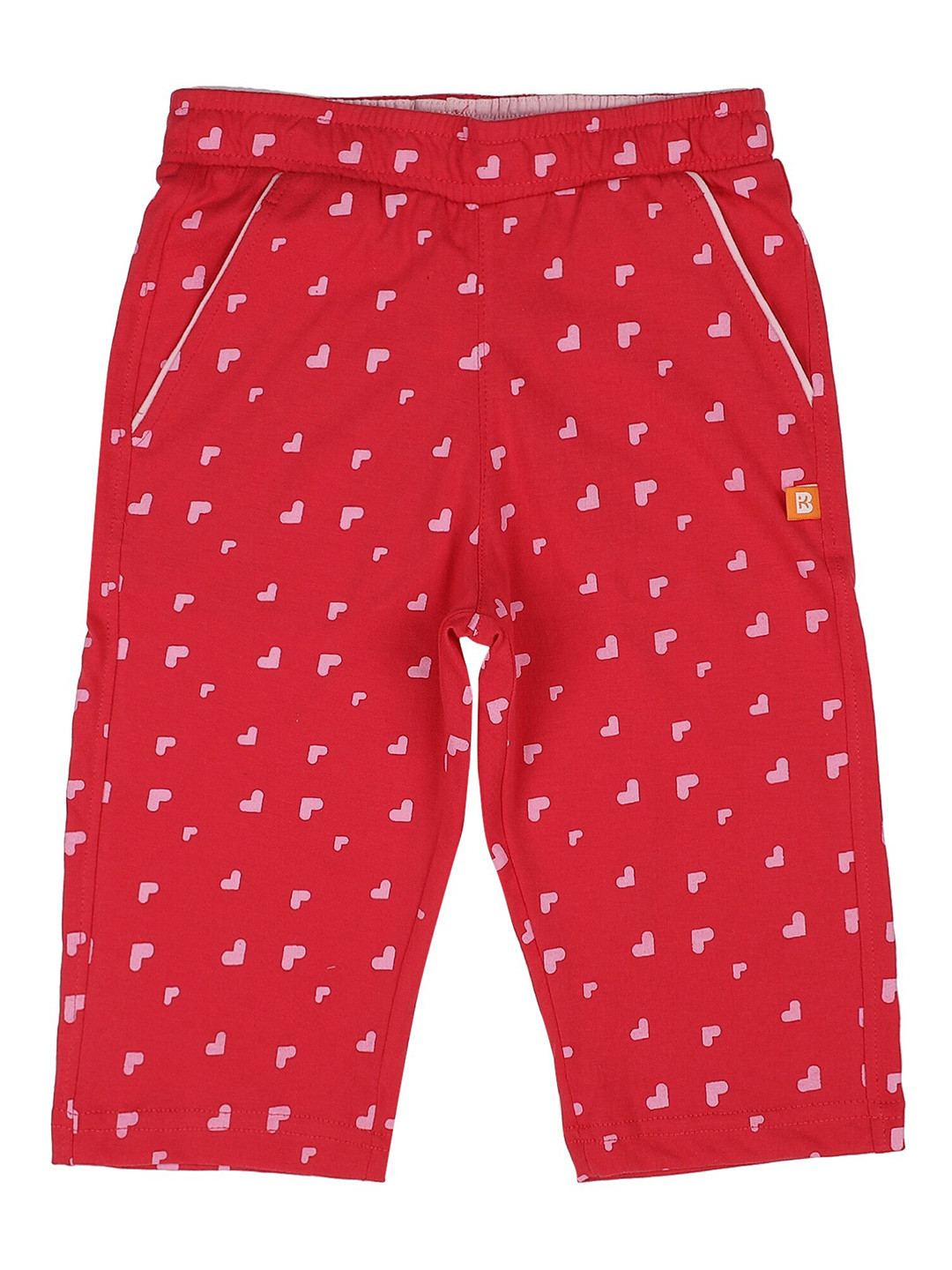 

PROTEENS Girls Pink & White Printed Cotton Capris