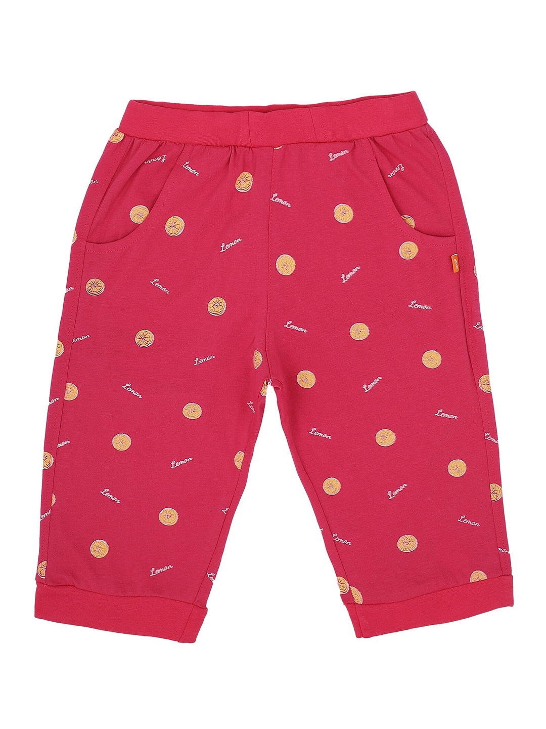 

PROTEENS Girls Pink & Orange Printed Capris