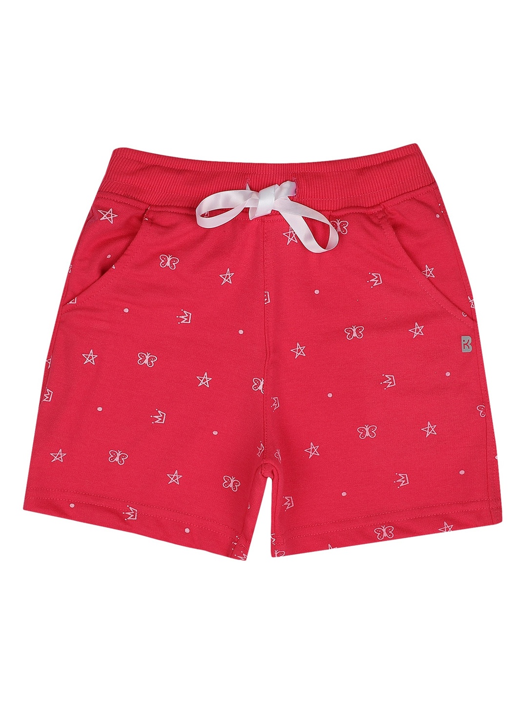 

PROTEENS Girls Antiviral & Antibacterial Fuschia Pink Printed Cotton Shorts, Fuchsia