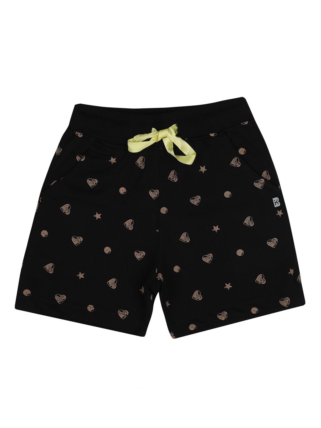 

PROTEENS Girls Antiviral & Antibacterial Black Conversational Printed Shorts