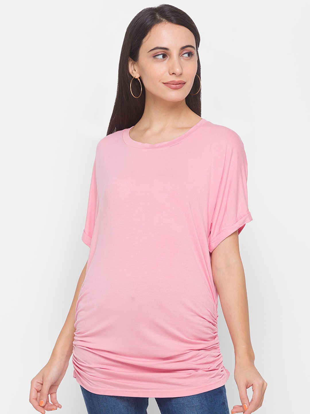 

Globus Women Pink Extended Sleeves T-shirt