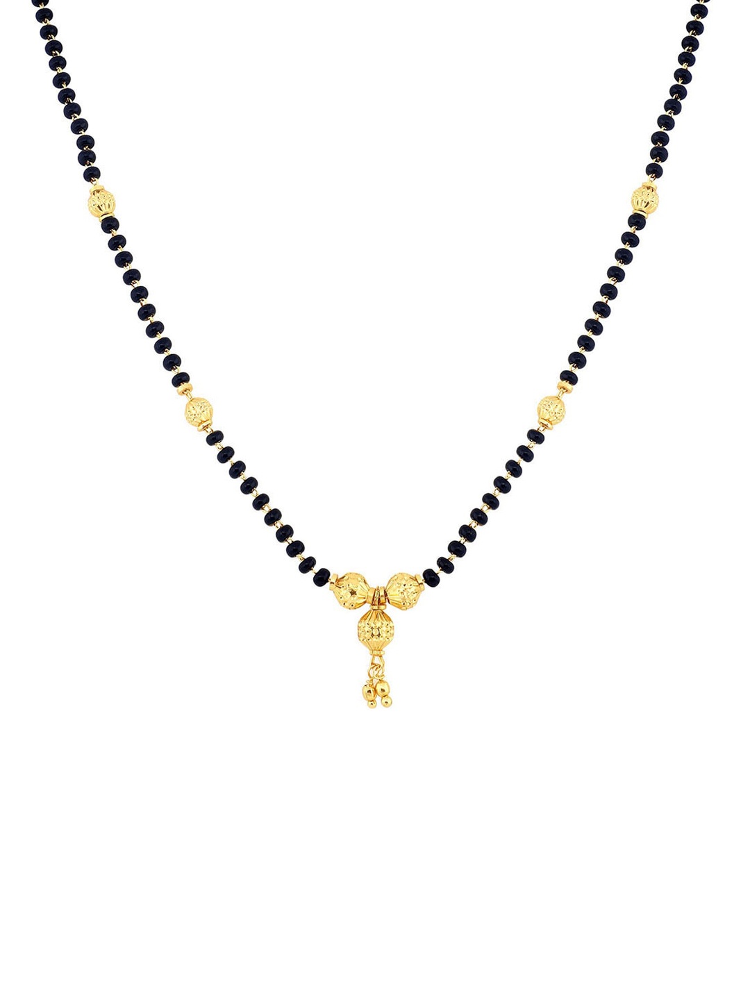 

Sukkhi Lavish Gold-Plated Black Beaded Mangalsutra