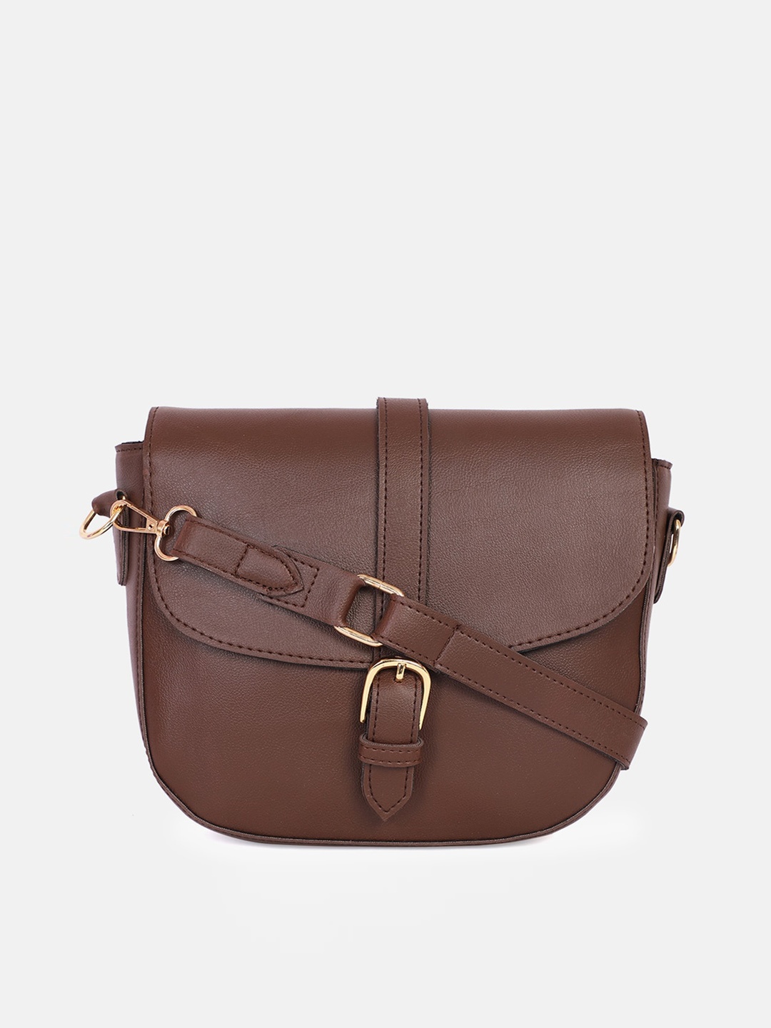 

Bagsy Malone Woman Brown PU Structured Sling Bag