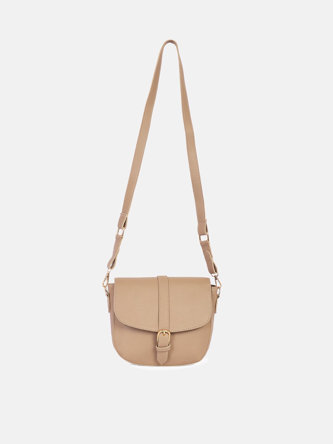 

Bagsy Malone Beige Structured Sling Bag