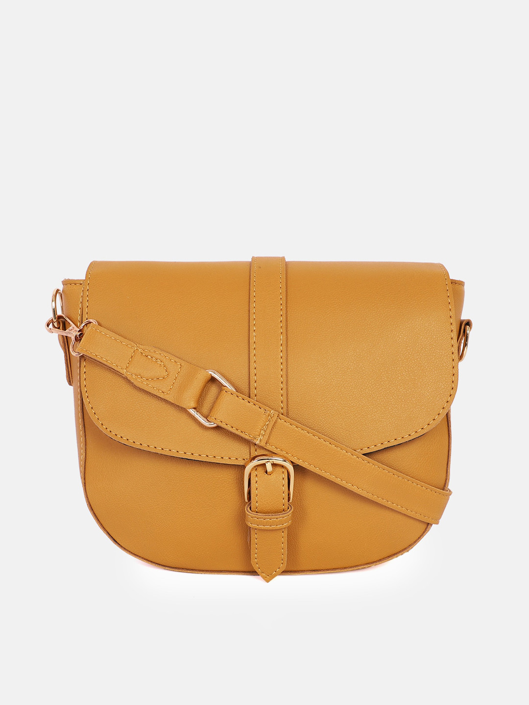 

Bagsy Malone Mustard PU Structured Sling Bag