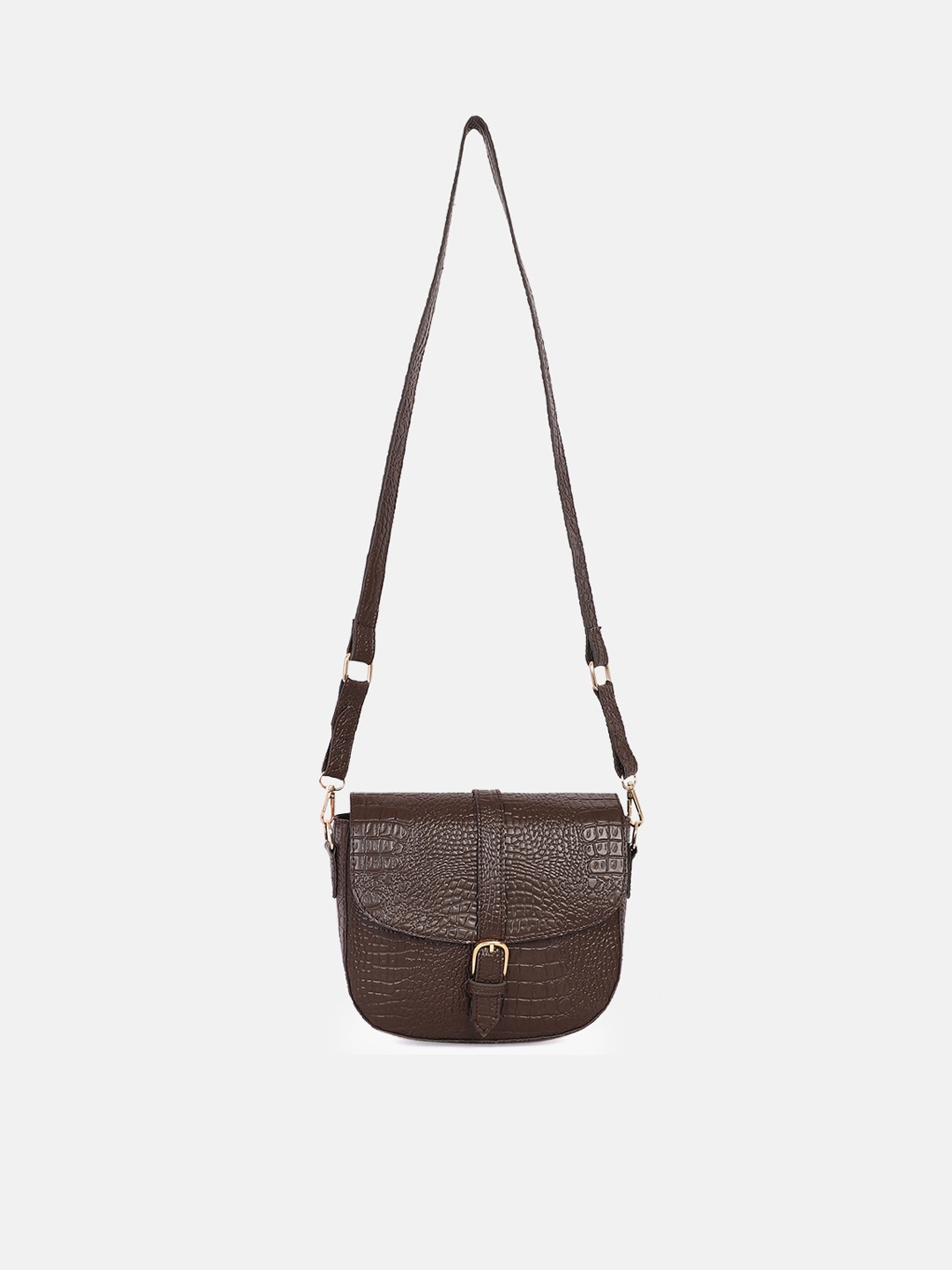 

Bagsy Malone Brown Textured Structured Sling Bag