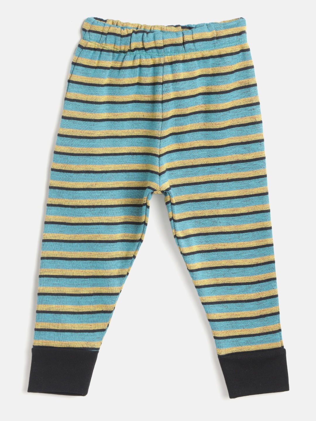 

CrayonFlakes Kids Unisex Multicoloured Striped Fleece Joggers, Multi