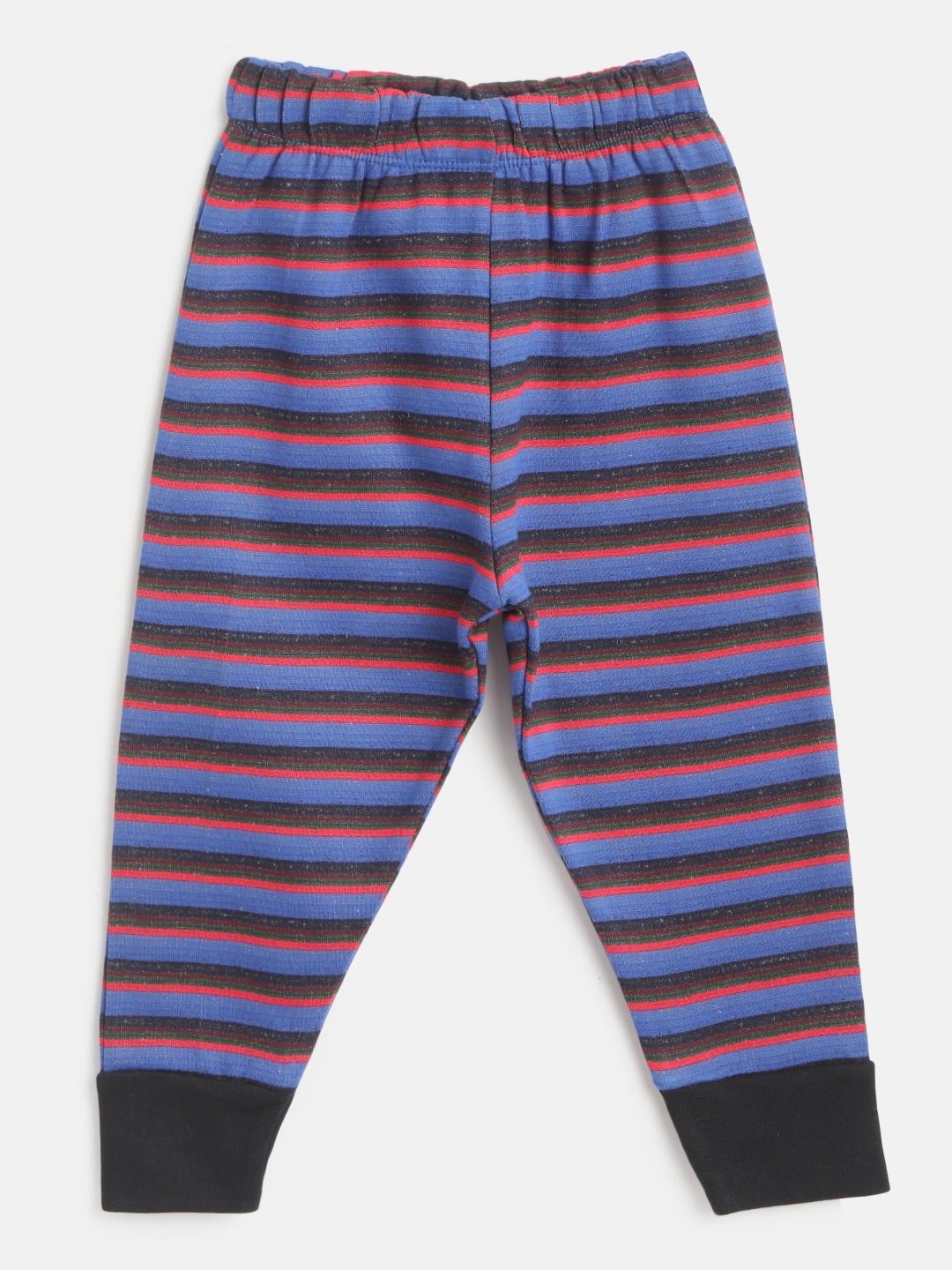 

CrayonFlakes Kids Blue & Red Striped Fleece Slim-Fit Joggers