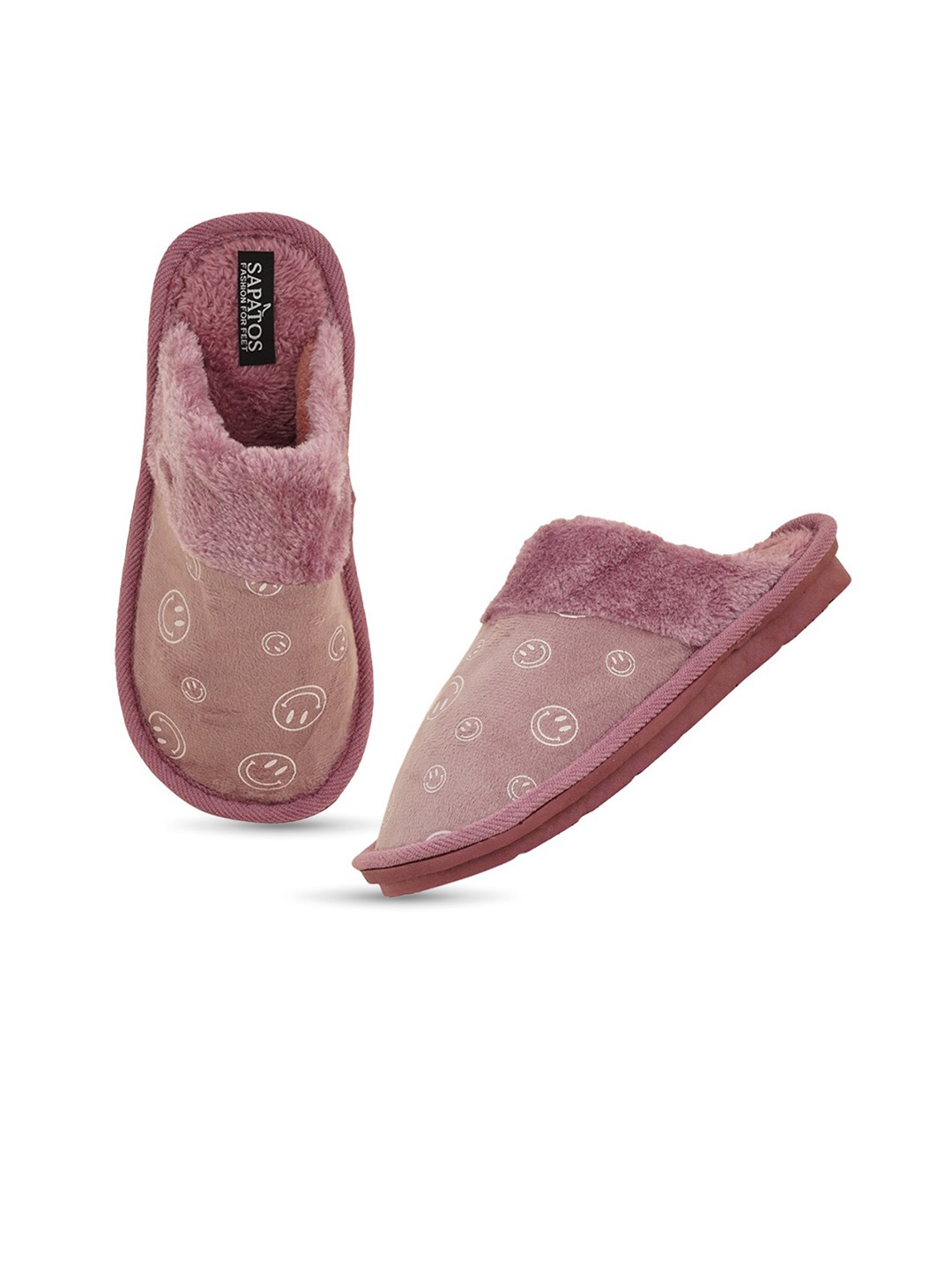 

SAPATOS Women Purple & White Printed Room Slippers