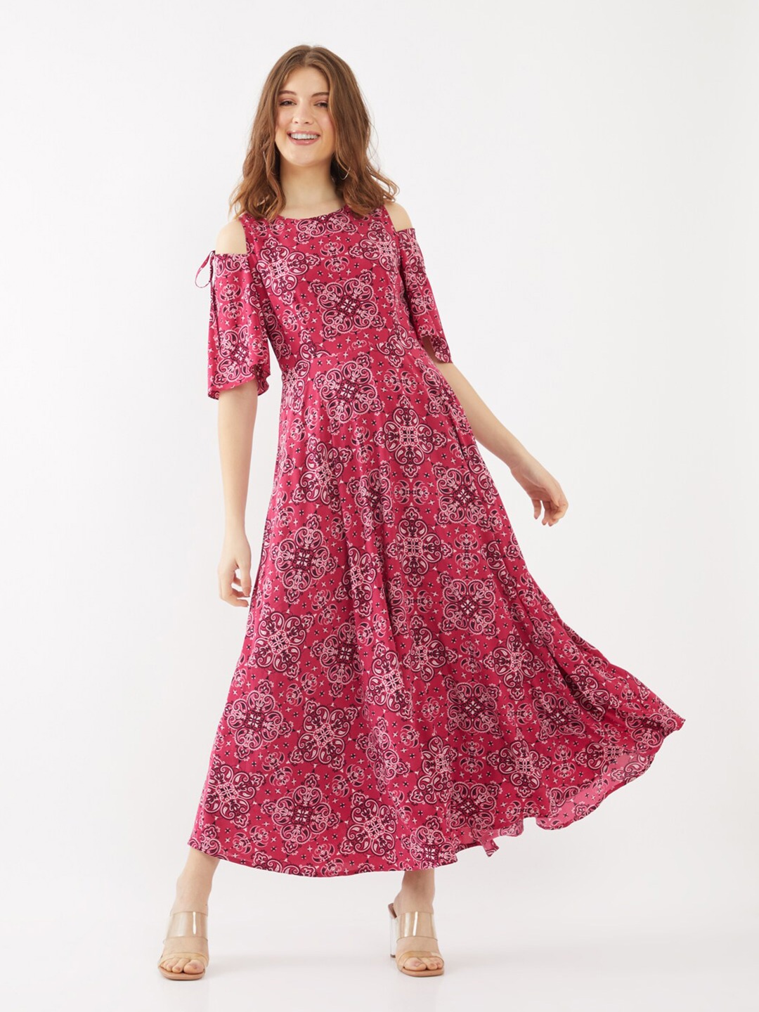 

Zink London Red & Pink Maxi Dress