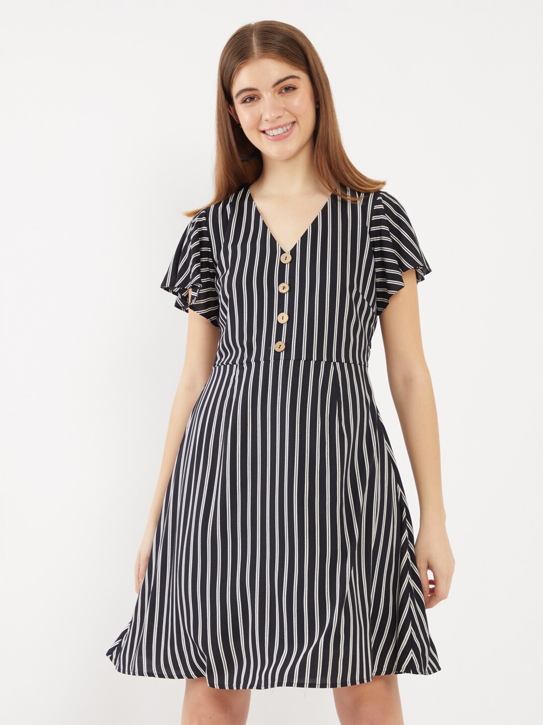 

Zink London Black & White Striped Dress