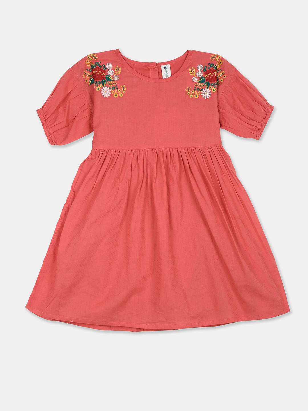 

Cherokee Pink Embroidered Dress