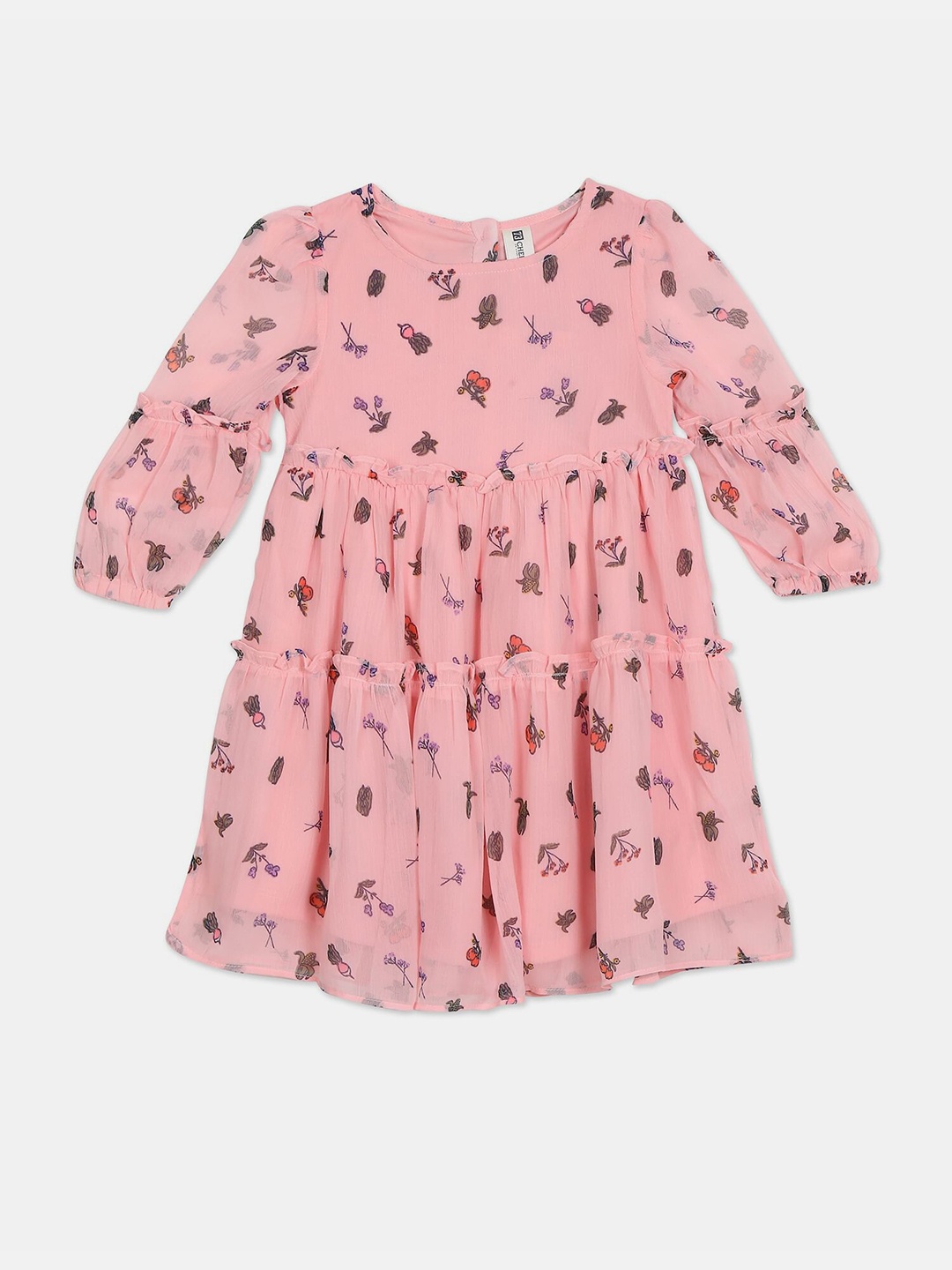 

Cherokee Pink & Purple Floral Fit & Flare Dress