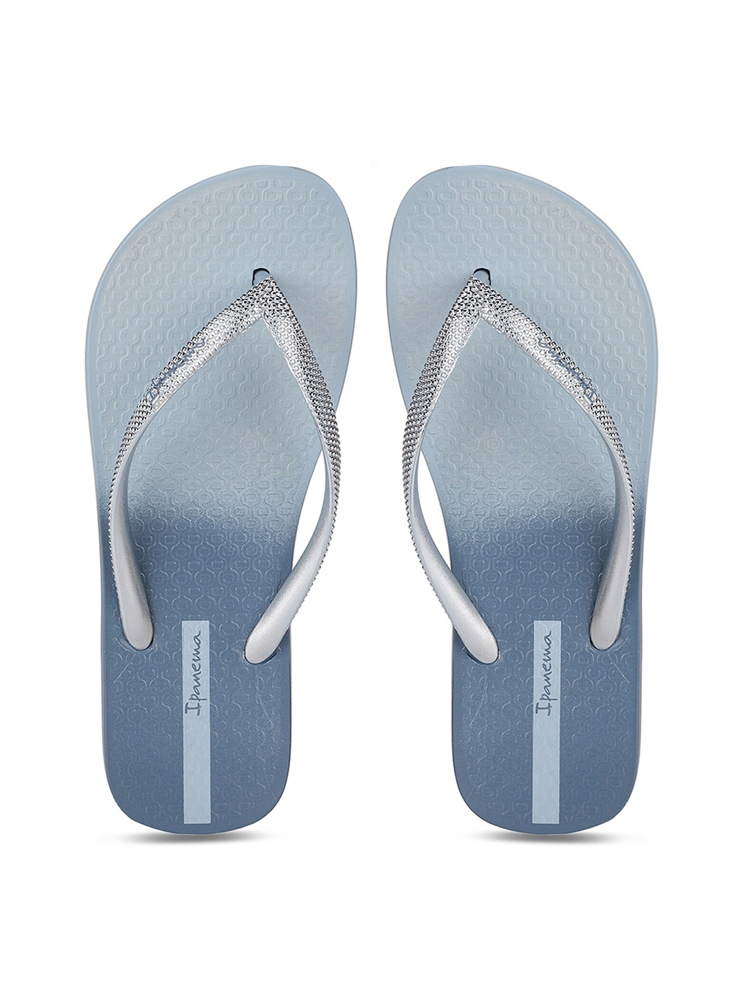 

iPanema Women Blue & Gunmetal-Toned Thong Flip-Flops